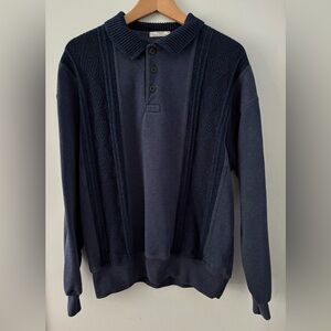 Vintage Marks & Spencer Collar Sweatshirt with Crochet Detailing